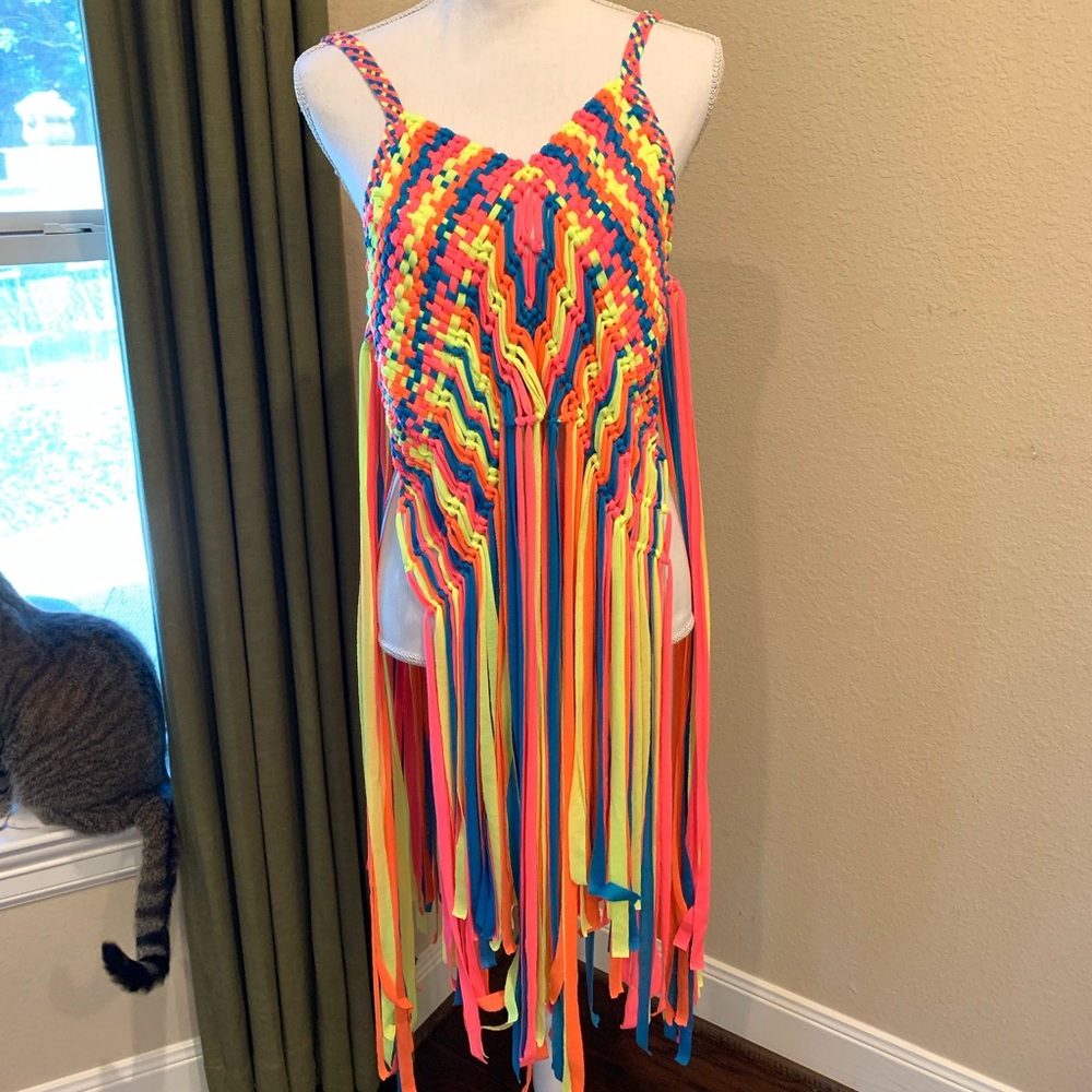 Neon summer festival top